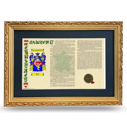 Bone Deluxe Armorial Landscape Framed - Gold
