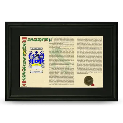 Bongiovanni Deluxe Armorial Landscape Framed- Black