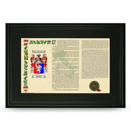 Bonichi Deluxe Armorial Landscape Framed- Black