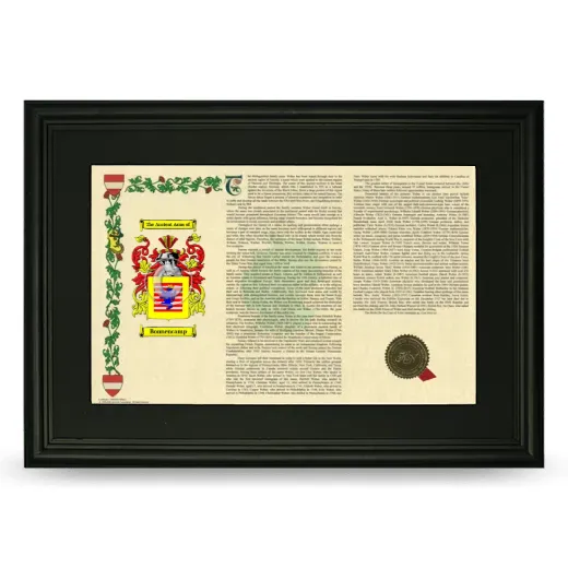 Bonnencamp Deluxe Armorial Landscape Framed- Black