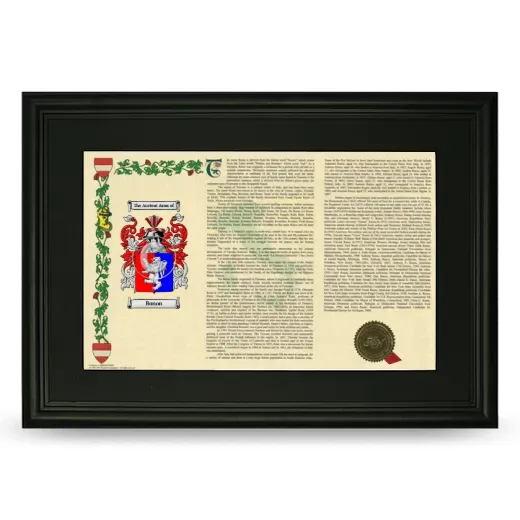Bonon Deluxe Armorial Landscape Framed- Black