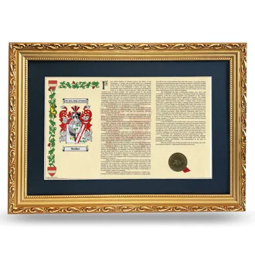 Booher Deluxe Armorial Landscape Framed - Gold