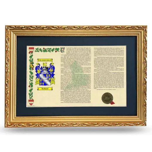 Boohynd Deluxe Armorial Landscape Framed - Gold
