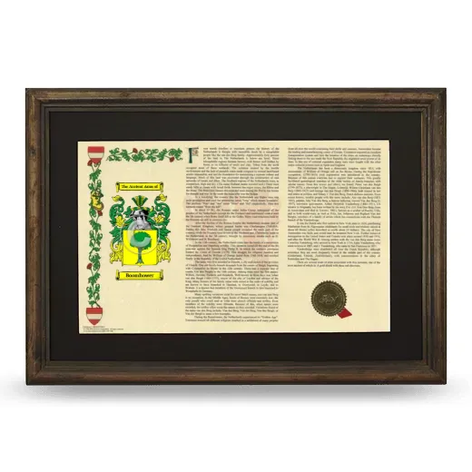Boomhower Deluxe Armorial Landscape Framed - Brown