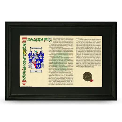 Bopf Deluxe Armorial Landscape Framed- Black