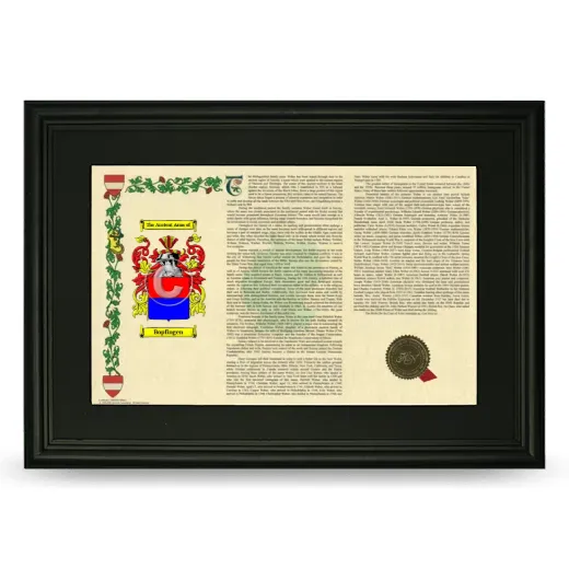 Bopfingen Deluxe Armorial Landscape Framed- Black