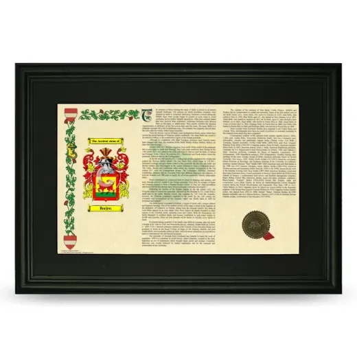 Borjen Deluxe Armorial Landscape Framed- Black