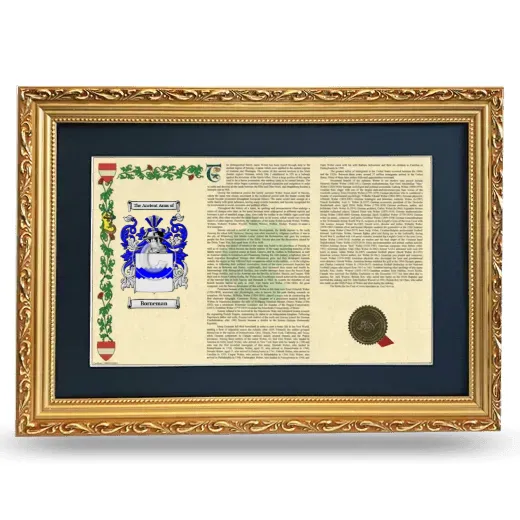 Borneman Deluxe Armorial Landscape Framed - Gold