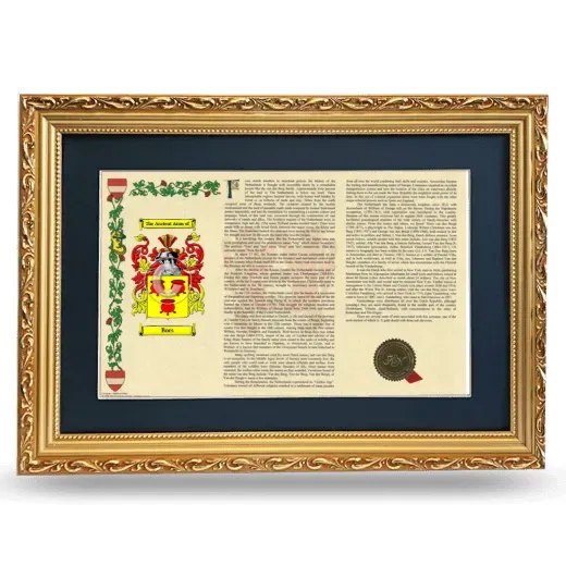 Bors Deluxe Armorial Landscape Framed - Gold