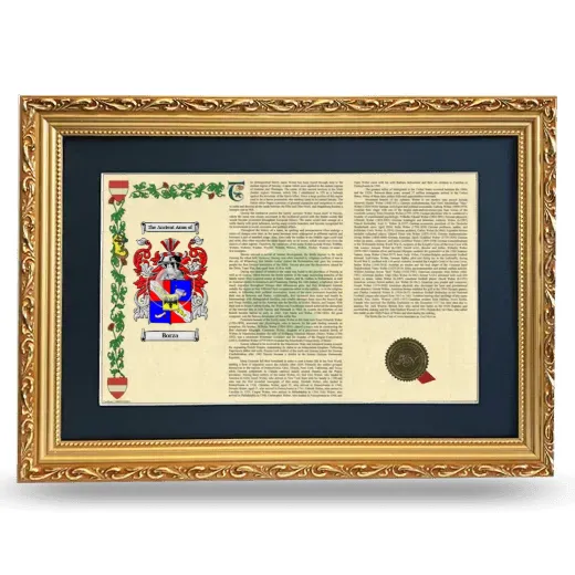Borza Deluxe Armorial Landscape Framed - Gold