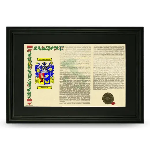 Boscarato Deluxe Armorial Landscape Framed- Black