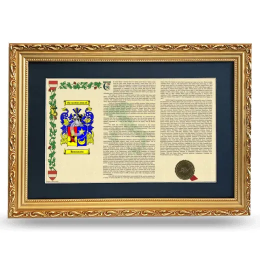 Boscarato Deluxe Armorial Landscape Framed - Gold