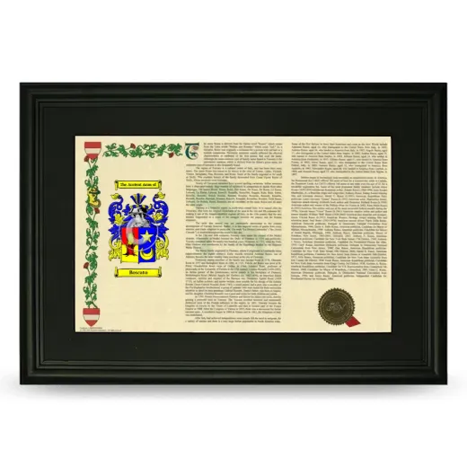 Boscato Deluxe Armorial Landscape Framed- Black