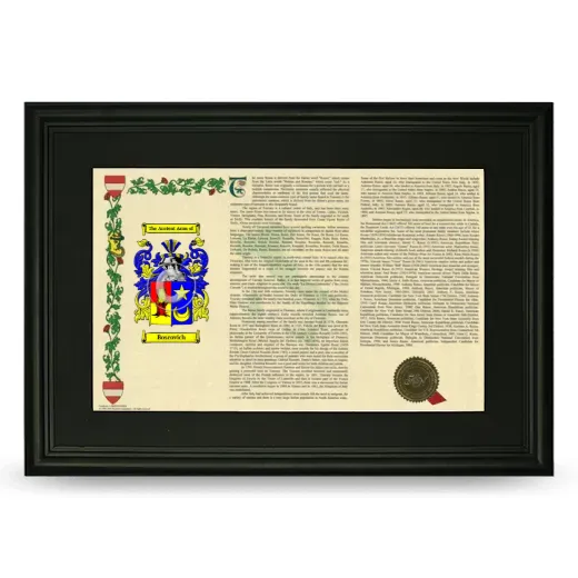 Boscovich Deluxe Armorial Landscape Framed- Black