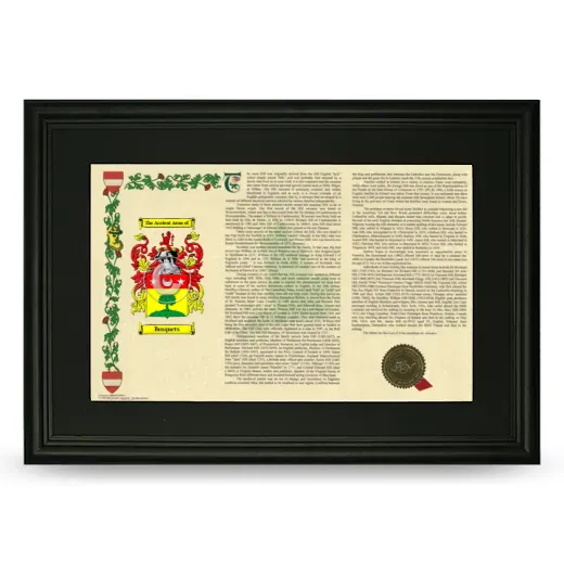 Bosquets Deluxe Armorial Landscape Framed- Black