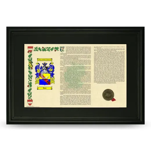 Boss Deluxe Armorial Landscape Framed- Black