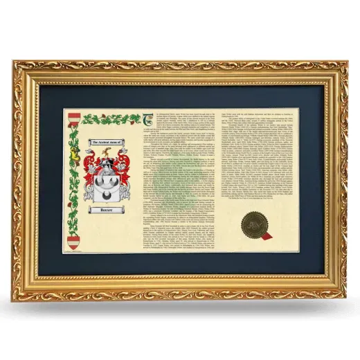 Bosser Deluxe Armorial Landscape Framed - Gold