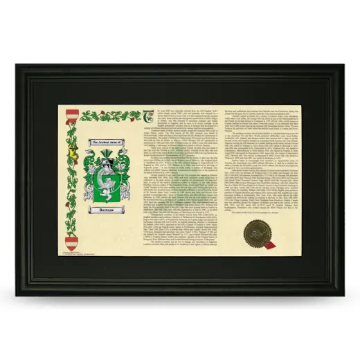 Bostane Deluxe Armorial Landscape Framed- Black