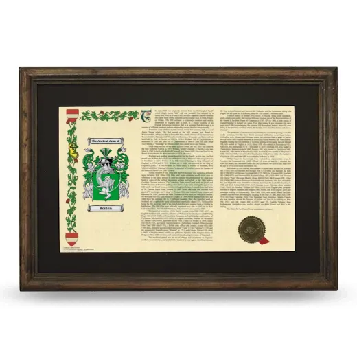 Bosten Deluxe Armorial Landscape Framed - Brown