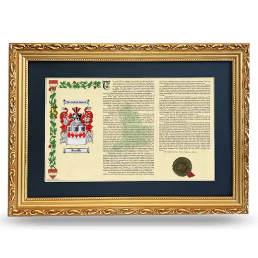 Bosville Deluxe Armorial Landscape Framed - Gold
