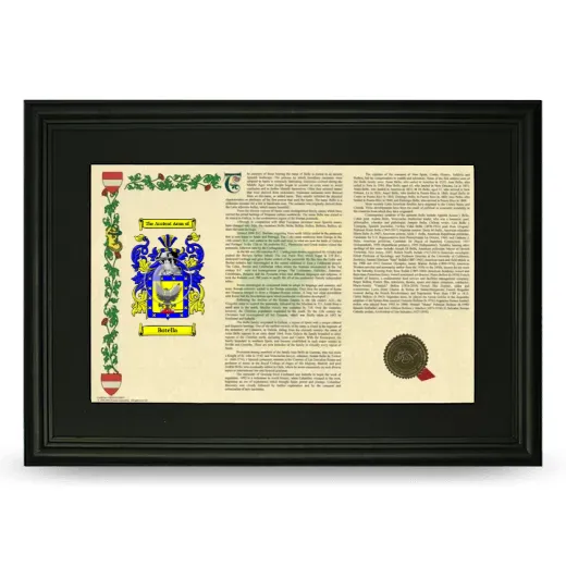 Botella Deluxe Armorial Landscape Framed- Black