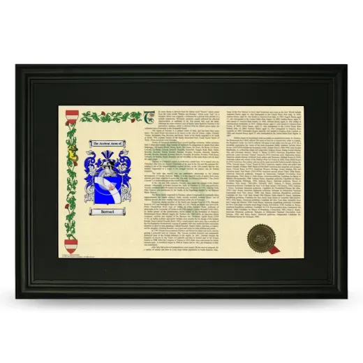Bottari Deluxe Armorial Landscape Framed- Black