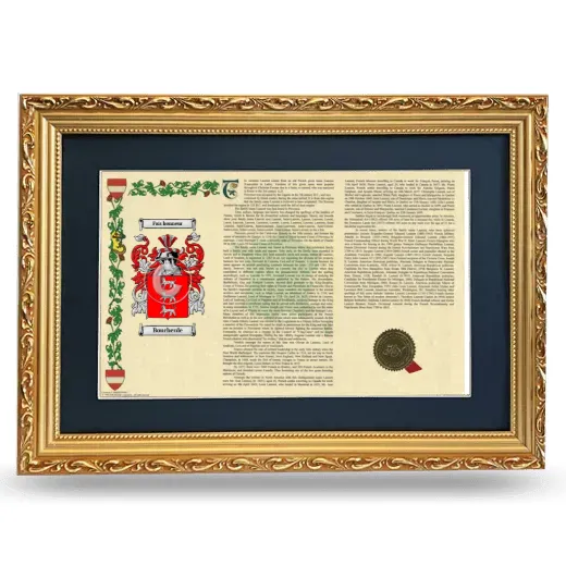 Boucherde Deluxe Armorial Landscape Framed - Gold