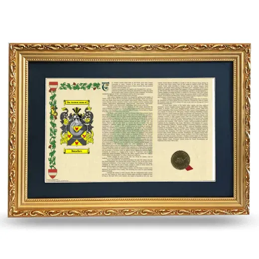 Bouches Deluxe Armorial Landscape Framed - Gold