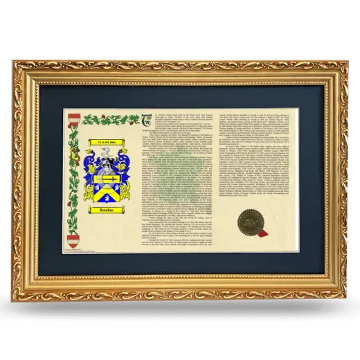 Boudon Deluxe Armorial Landscape Framed - Gold