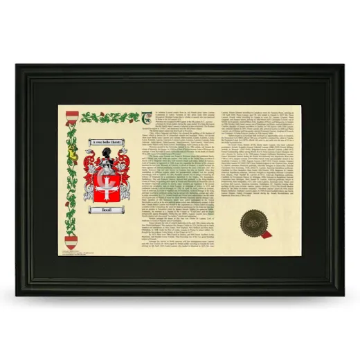 Bouil Deluxe Armorial Landscape Framed- Black