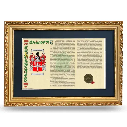 Bouillard Deluxe Armorial Landscape Framed - Gold