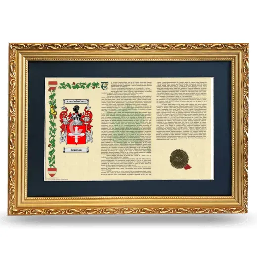 Bouillon Deluxe Armorial Landscape Framed - Gold