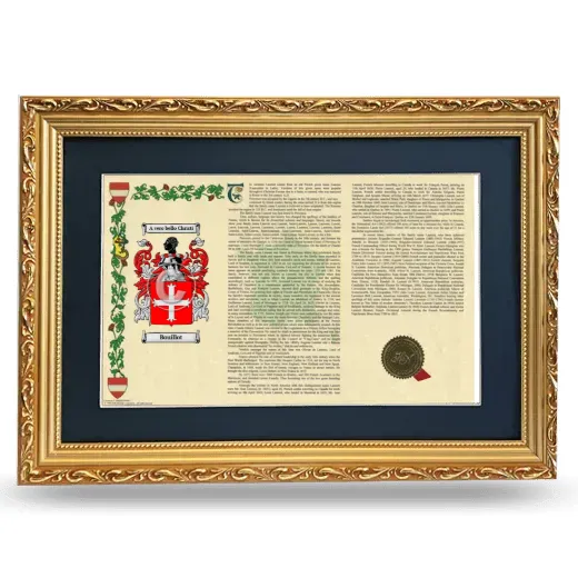 Bouillot Deluxe Armorial Landscape Framed - Gold