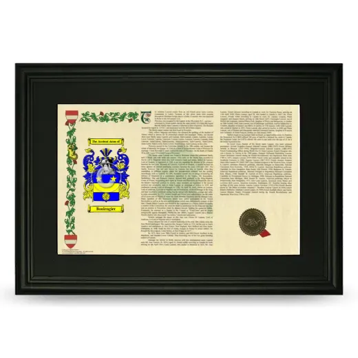 Boulengier Deluxe Armorial Landscape Framed- Black