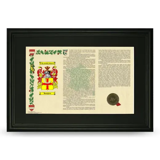 Bourgess Deluxe Armorial Landscape Framed- Black