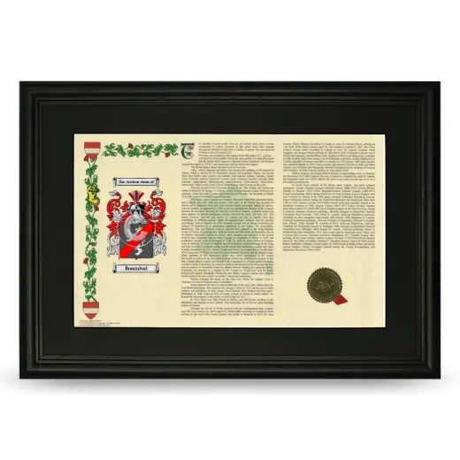 Bournival Deluxe Armorial Landscape Framed- Black