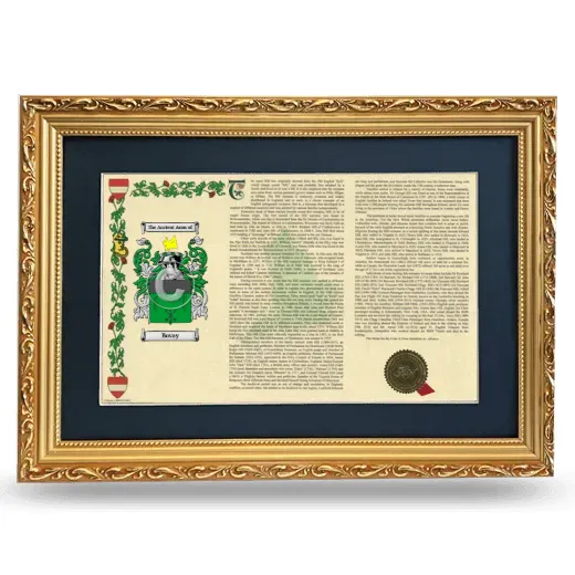 Bovay Deluxe Armorial Landscape Framed - Gold