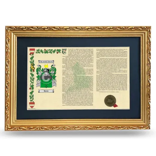 Bovey Deluxe Armorial Landscape Framed - Gold
