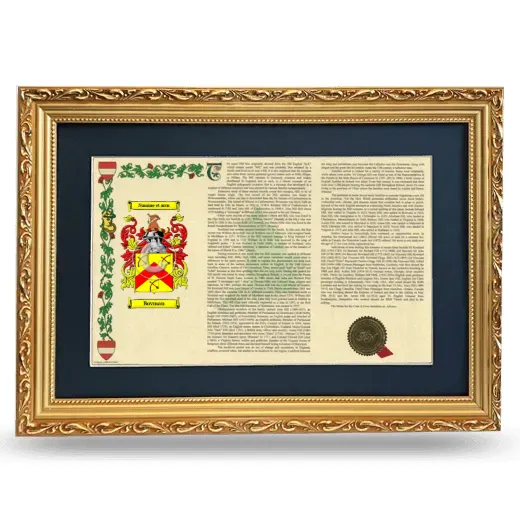 Bovman Deluxe Armorial Landscape Framed - Gold