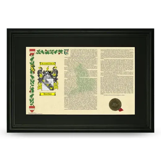 Bowerhan Deluxe Armorial Landscape Framed- Black