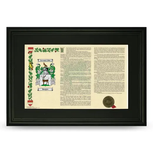 Bowgen Deluxe Armorial Landscape Framed- Black