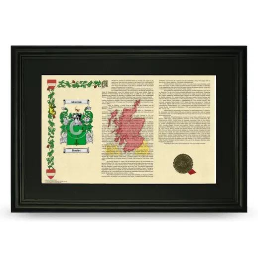 Bowier Deluxe Armorial Landscape Framed- Black
