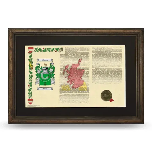 Bowra Deluxe Armorial Landscape Framed - Brown