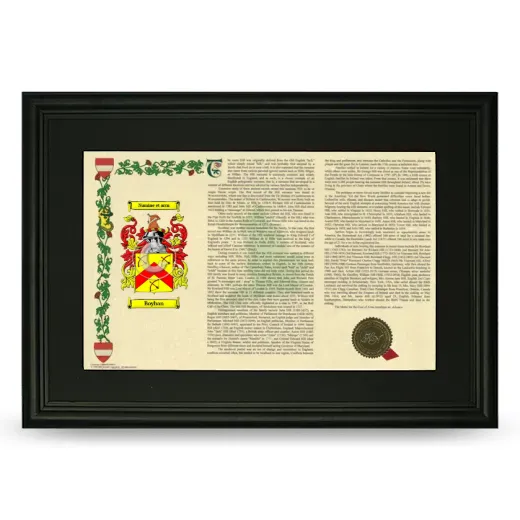 Boyhan Deluxe Armorial Landscape Framed- Black