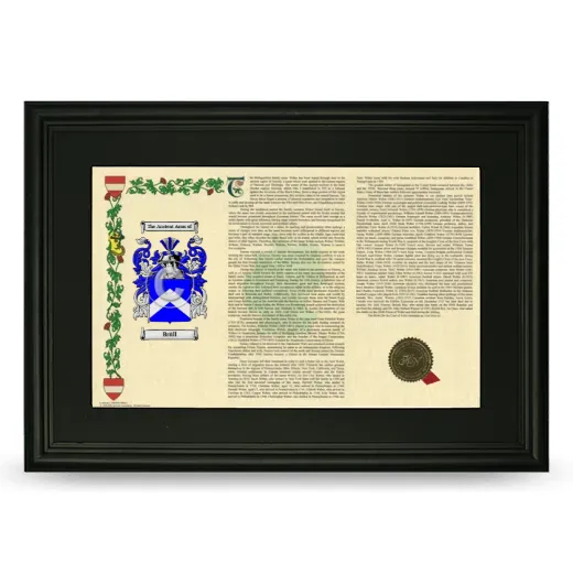 Brüll Deluxe Armorial Landscape Framed- Black
