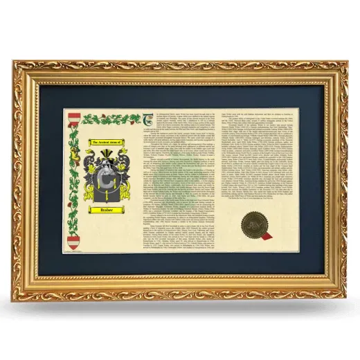 Brabec Deluxe Armorial Landscape Framed - Gold