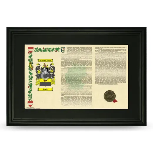 Brach Deluxe Armorial Landscape Framed- Black