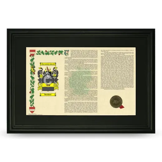 Brackner Deluxe Armorial Landscape Framed- Black