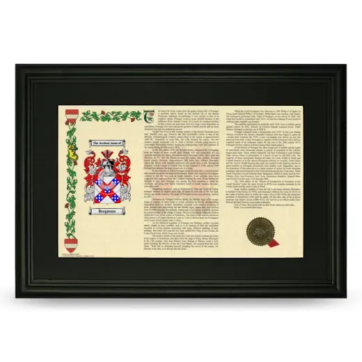 Braganza Deluxe Armorial Landscape Framed- Black