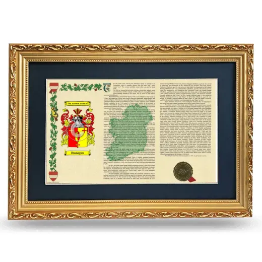 Branagan Deluxe Armorial Landscape Framed - Gold
